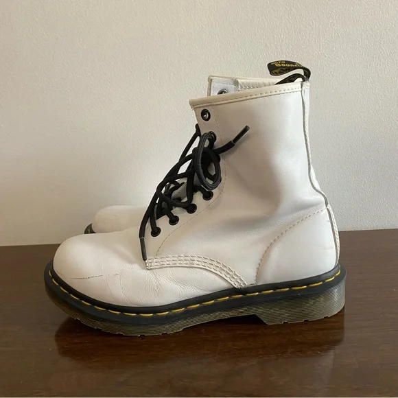 Dr. Martens White Combat Boots - Picture 4 of 8